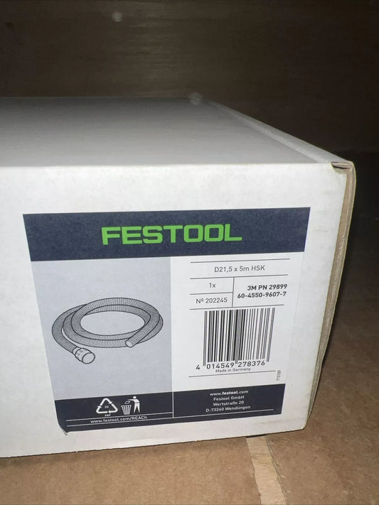 Festool Suction Hose, 29899, D21.5 mm x 5 m (16.4 Feet Long)