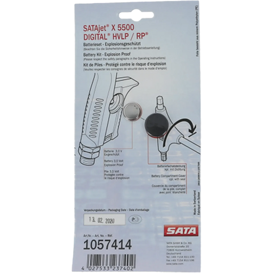 SATA 1057414 Battery Kit, Use With: SATAjet X 5500 Spray Gun - 1057414 - SATA 1057414