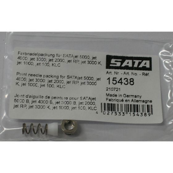 SATA 15438 Needle Packing Set, Use With: SATAjet 5000 B/4000 B/3000 K/1000 B RP/HVLP Spray Gun - SATA 15438