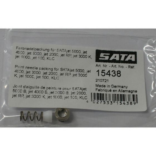SATA 15438 Needle Packing Set, Use With: SATAjet 5000 B/4000 B/3000 K/1000 B RP/HVLP Spray Gun - SATA 15438