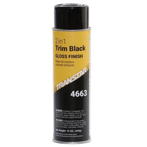 2 in 1 Trim Black — Transtar 4663, 20 oz aerosol