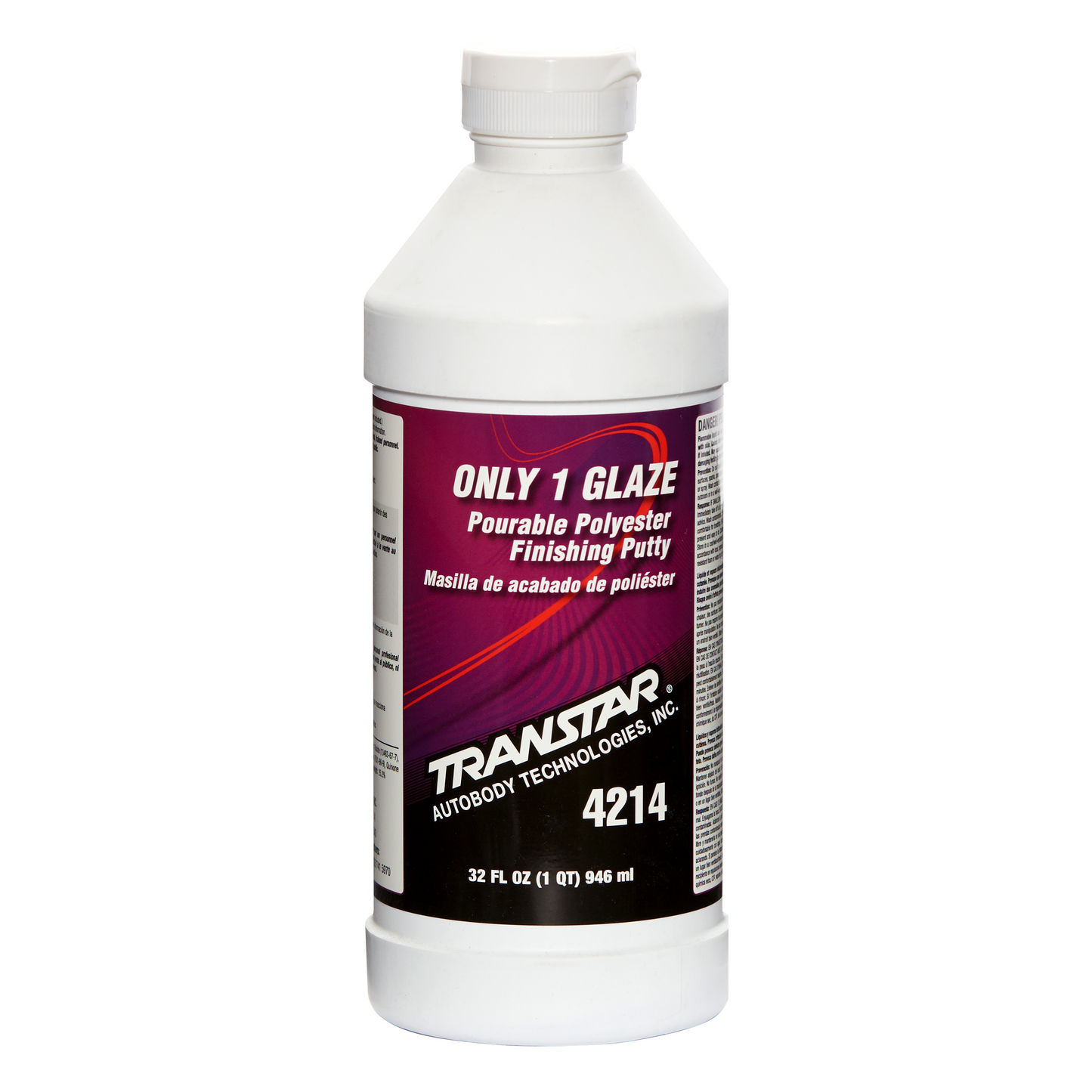 Only 1 Glaze Polyester Finishing Putty — Transtar 4214, Quart