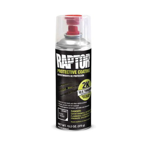 U-POL® RAPTOR® UP4884 2K Bedliner Aerosol, 400 mL Aerosol Can, Basalt Gray, 14.5 sq-ft Coverage - U-POL 4884
