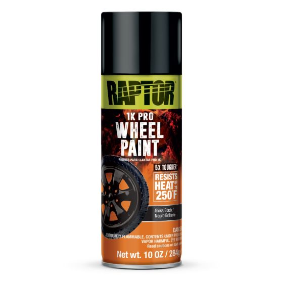 RAPTOR 1K Wheel Paint Gloss Black 300 mL - U-POL 4909
