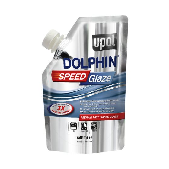 U-POL® DOLPHIN™ 0654 Speed Glaze, 440 mL Bag, Light Blue, Liquid - U-POL 0654