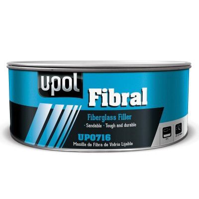 U-POL® UP0716 Fibral Fiberglass Filler, 900 mL Tin, Pale Yellow, Paste - U-POL UP0716