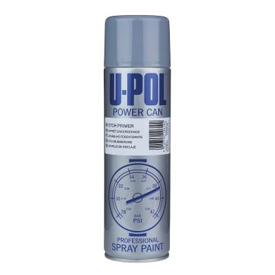 U-POL® Power Can UP0830 Etch Primer, 500 mL Aerosol Can, Gray, Liquid - U-POL UP0830
